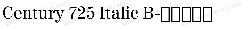Century 725 Italic B字体转换